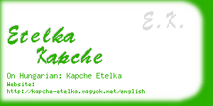 etelka kapche business card